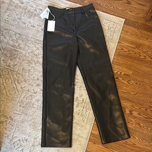 Wilfred Black Leather Pants